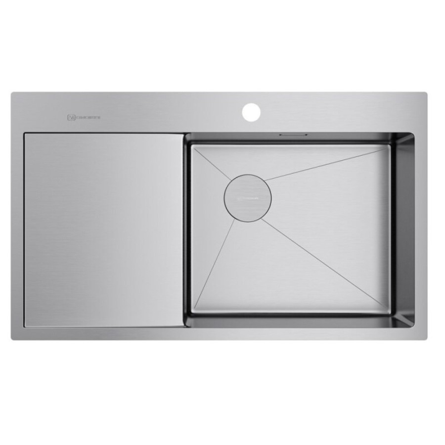 Мойка кухонная Omoikiri Akisame 86-L/R Side-IN 4997031/4997044, 86 см, крыло слева/справа, цвет нержавеющая сталь