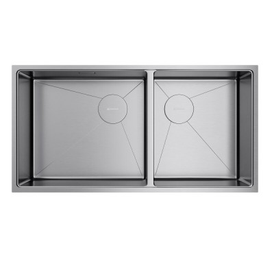 Кухонная мойка Omoikiri Taki 85-2-LB-U/IF Side 4997037, 85 см, цвет нержавеющая сталь
