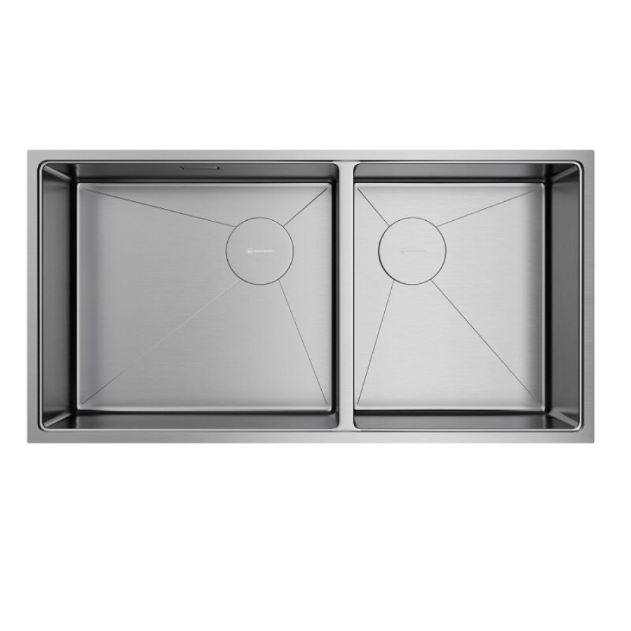 Кухонная мойка Omoikiri Taki 85-2-LB-U/IF Side 4997037, 85 см, цвет нержавеющая сталь