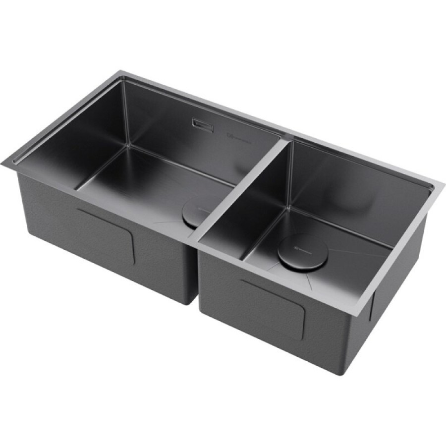 Кухонная мойка Omoikiri Taki 85-2-LB-U/IF Side 4997037, 85 см, цвет нержавеющая сталь