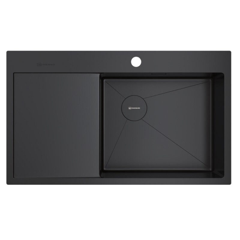 Мойка кухонная Omoikiri Akisame 86-L/R Side-GB 4997043/4997044, 86 см, крыло слева/справа, цвет графит