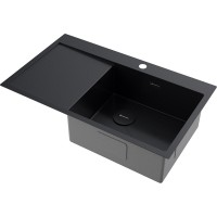 Мойка кухонная Omoikiri Akisame 86-L/R Side-GB 4997043/4997044, 86 см, крыло слева/справа, цвет графит