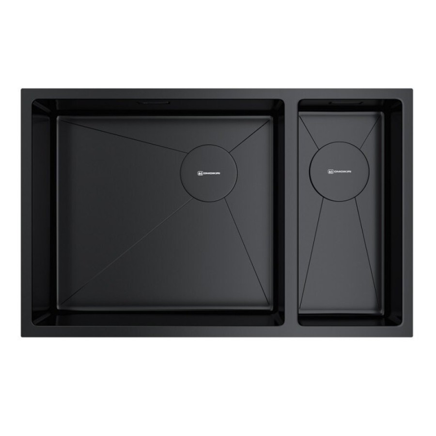 Кухонная мойка Omoikiri Taki 69-2 Side 4997050/4993183, 69 см, левая/правая, цвет графит