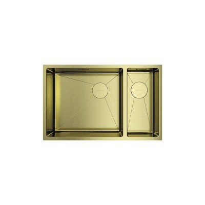 Мойка кухонная Omoikiri Taki 69-2-U/IF-SIDE LG-L 4997051 нержавеющая сталь, левая, светлое золото