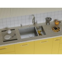 Мойка кухонная Omoikiri Taki 69-2-U/IF-SIDE LG-L 4997051 нержавеющая сталь, левая, светлое золото