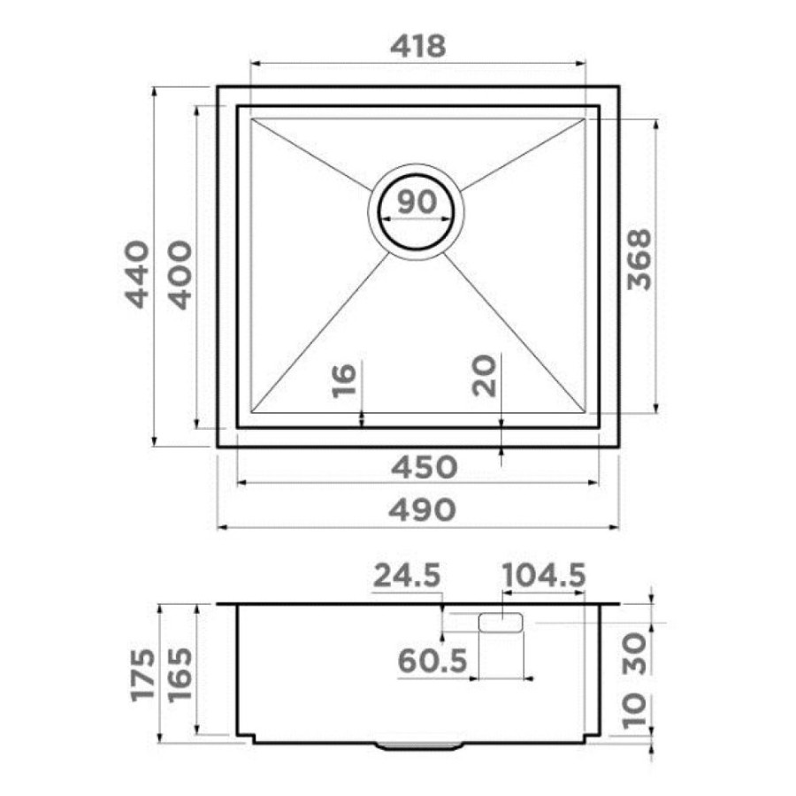 Кухонная мойка Omoikiri Kasen 4997053 49-16 IN, нержавеющая сталь