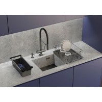 Кухонная мойка Omoikiri Kasen 4997055 49-16 INT GM, воронёная сталь, gunmetal