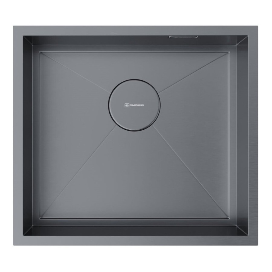 Кухонная мойка Omoikiri Kasen 4997055 49-16 INT GM, воронёная сталь, gunmetal