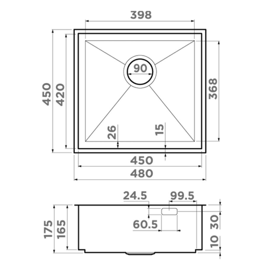 Кухонная мойка Omoikiri Kasen 4997057 48-26 LG, светлое золото