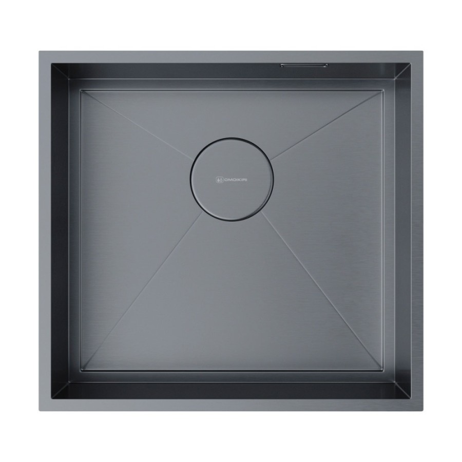 Кухонная мойка Omoikiri Kasen 4997058 48-26 INT GM, воронёная сталь, gunmetal