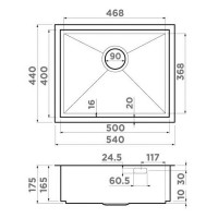 Кухонная мойка Omoikiri Kasen 4997060 54-16 LG, светлое золото