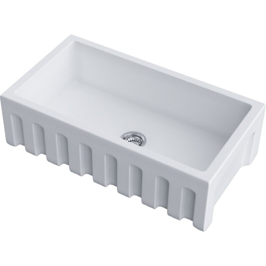 Мойка кухонная Omoikiri Mikura 83-WH 4997080, 84 см, natceramic, цвет белый матовый