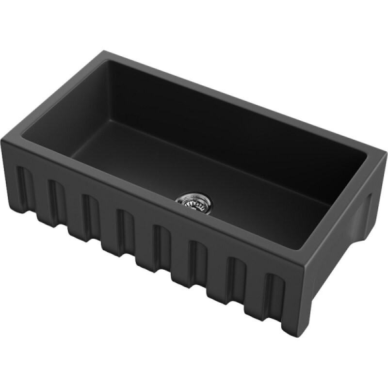 Мойка кухонная Omoikiri Mikura 83-BL 4997081, 84 см, natceramic, цвет черный