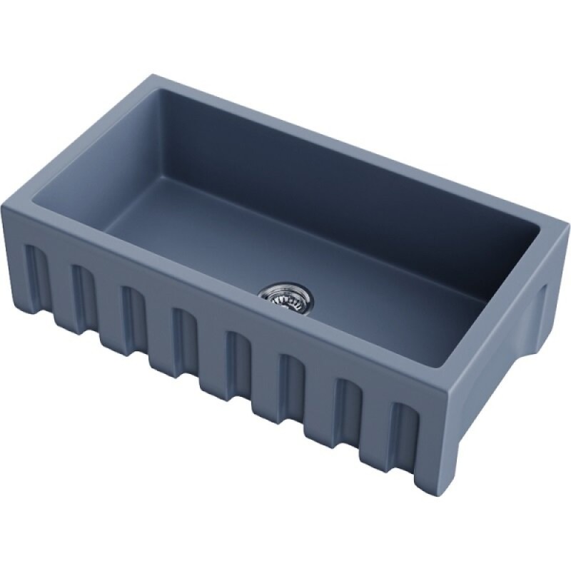 Мойка кухонная Omoikiri Mikura 83-SB 4997083, 84 см, natceramic, цвет smoky blue