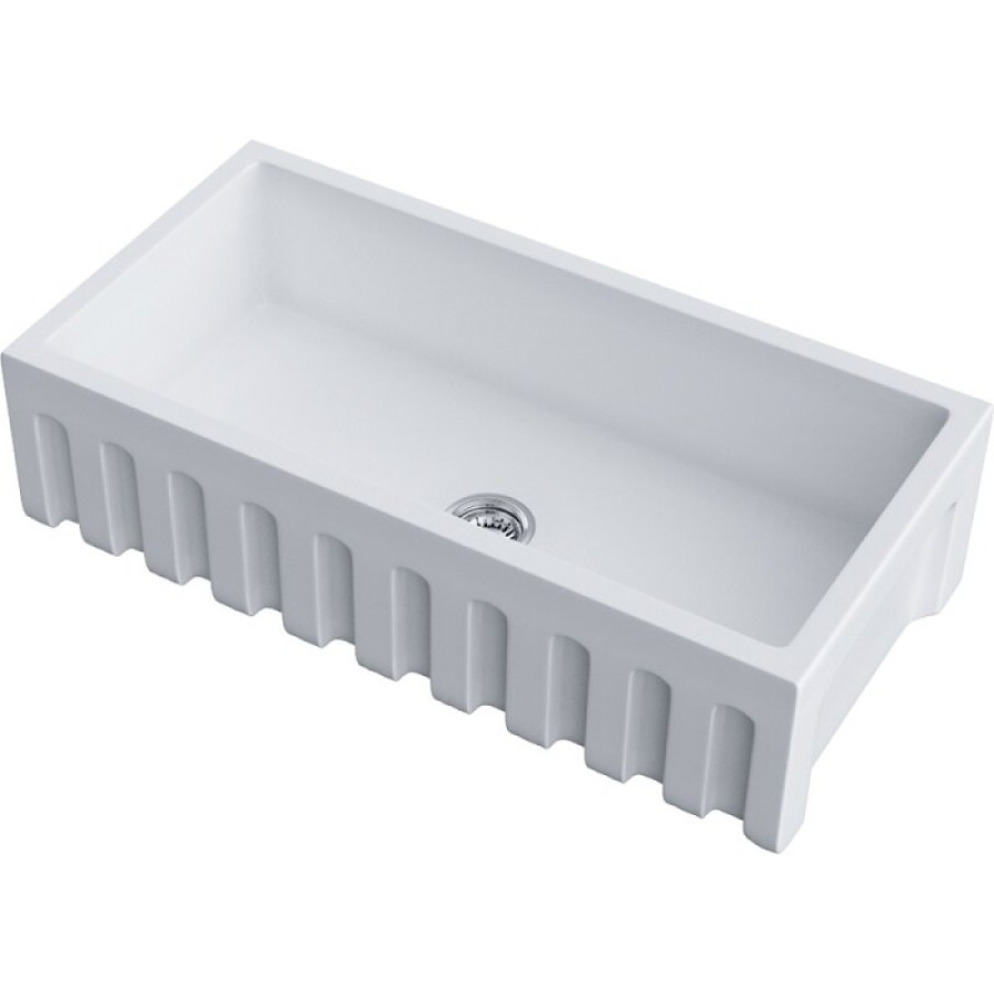 Мойка кухонная Omoikiri Mikura 91-WH 4997086, 91 см, natceramic, цвет белый матовый