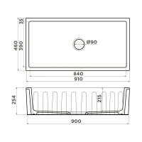 Мойка кухонная Omoikiri Mikura 91-BL 4997087, 91 см, natceramic, цвет черный