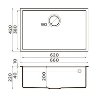 Кухонная мойка Omoikiri Tedori 66-U 4997237, 66 см, tetogranit, цвет espresso