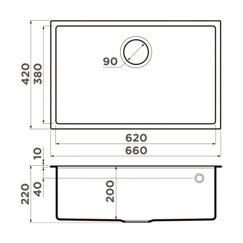 Кухонная мойка Omoikiri Tedori 66-U 4997237, 66 см, tetogranit, цвет espresso