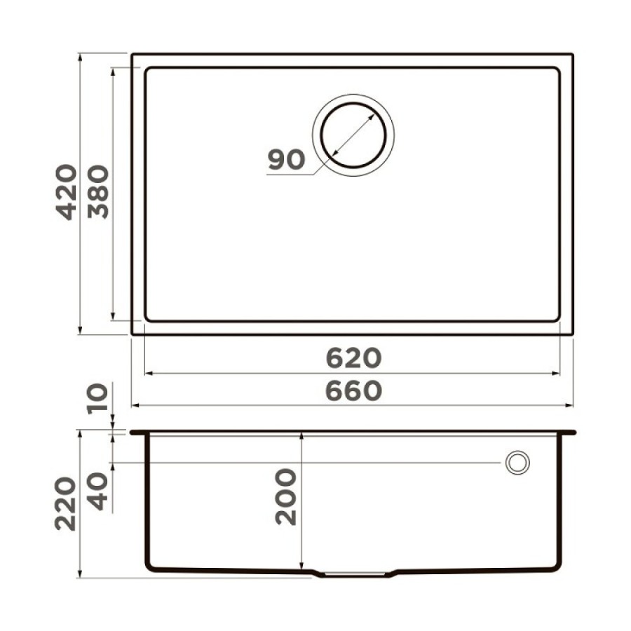 Кухонная мойка Omoikiri Tedori 66-U 4997237, 66 см, tetogranit, цвет espresso