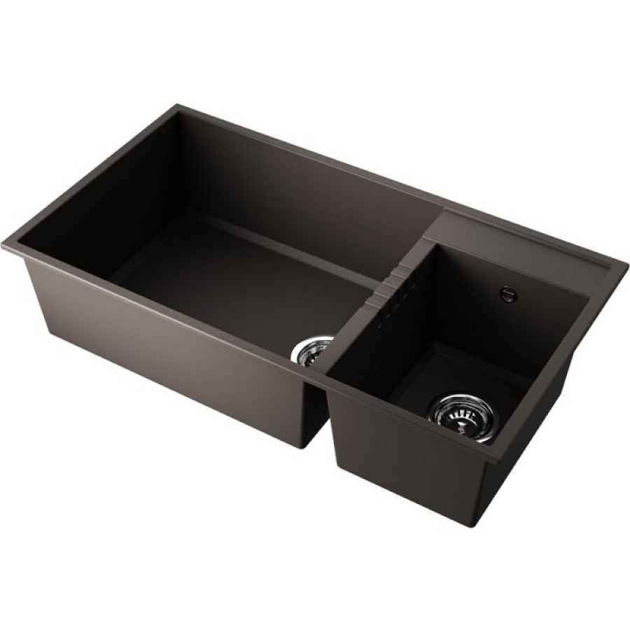 Кухонная мойка Omoikiri Tedori 85-2-U 4997240, 85 см, tetogranit, цвет espresso