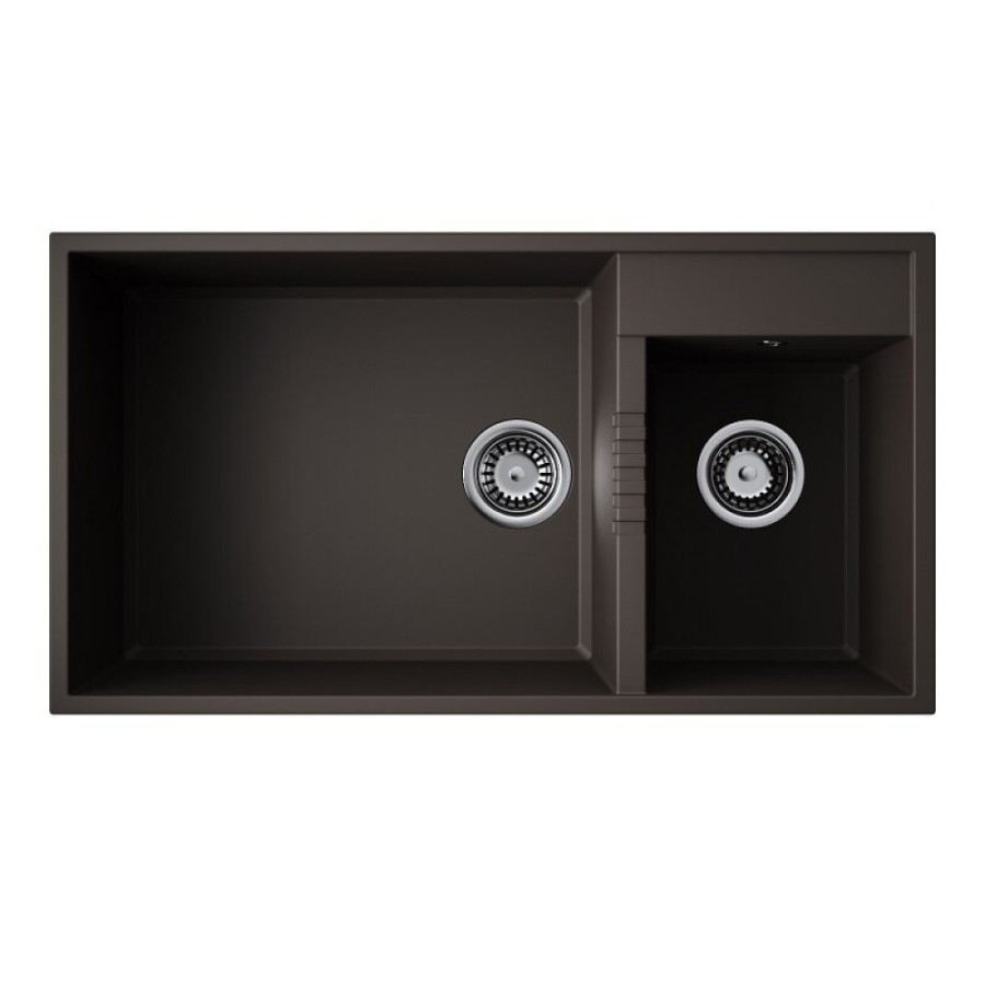 Кухонная мойка Omoikiri Tedori 85-2-U 4997240, 85 см, tetogranit, цвет espresso