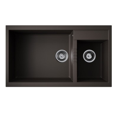 Кухонная мойка Omoikiri Tedori 86-2-LB 4997242, 86 см, tetogranit, цвет espresso
