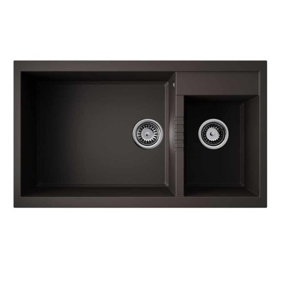 Кухонная мойка Omoikiri Tedori 86-2-LB 4997242, 86 см, tetogranit, цвет espresso