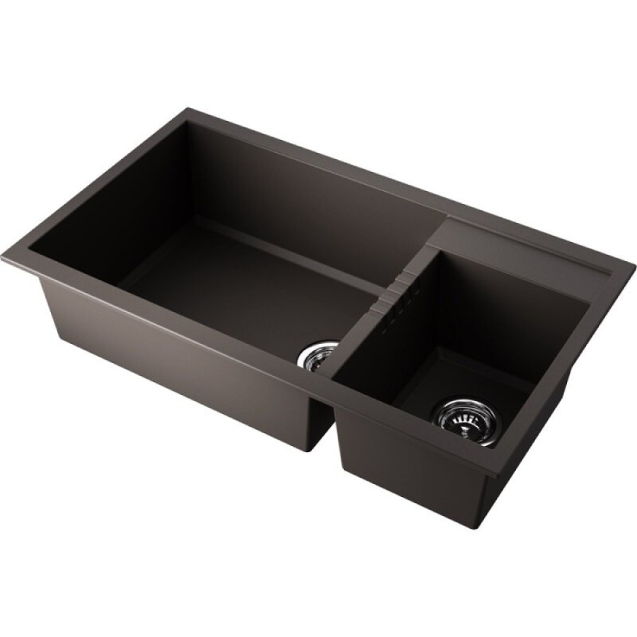 Кухонная мойка Omoikiri Tedori 86-2-LB 4997242, 86 см, tetogranit, цвет espresso