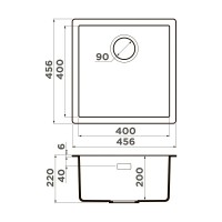 Кухонная мойка Omoikiri Yamakawa 45T Integra 4997254, 45 см, tetogranit, цвет leningrad grey