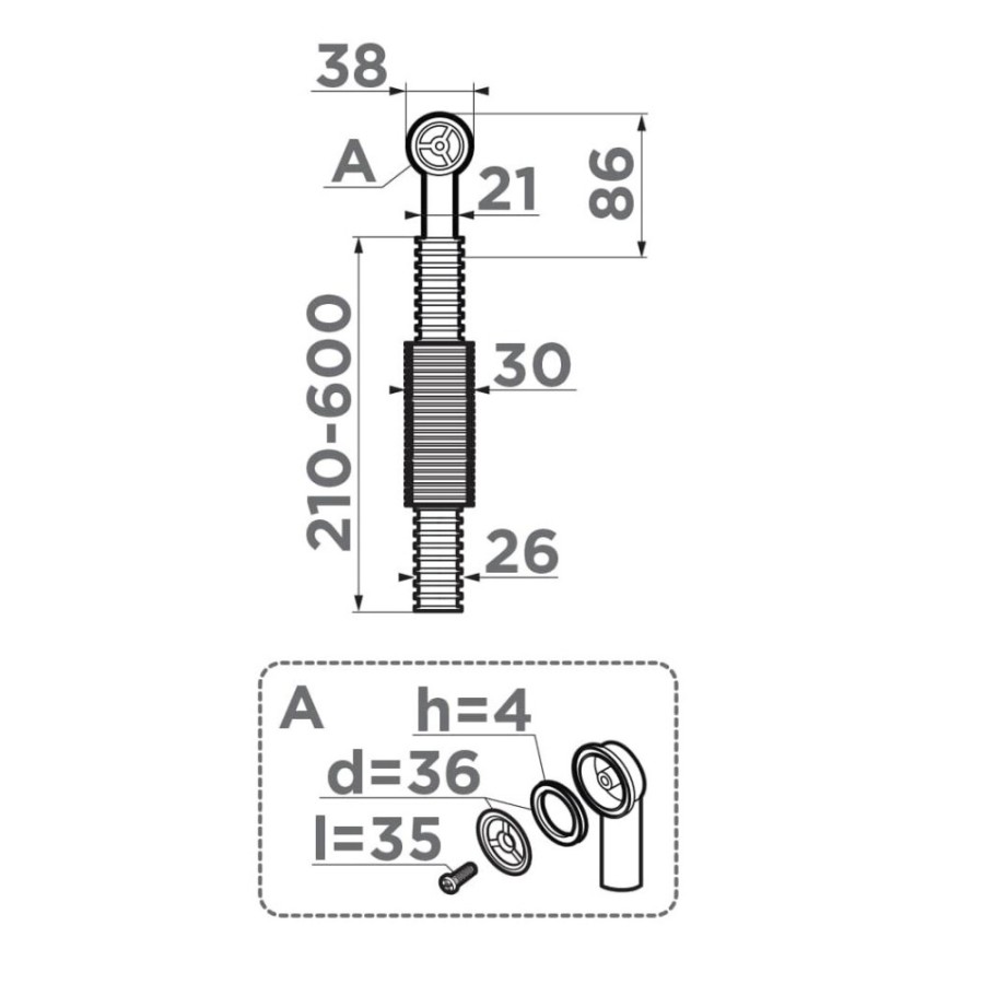 Сменный круглый перелив Omoikiri OV-1-R LG 4998036 для арматуры серии WK, светлое золото