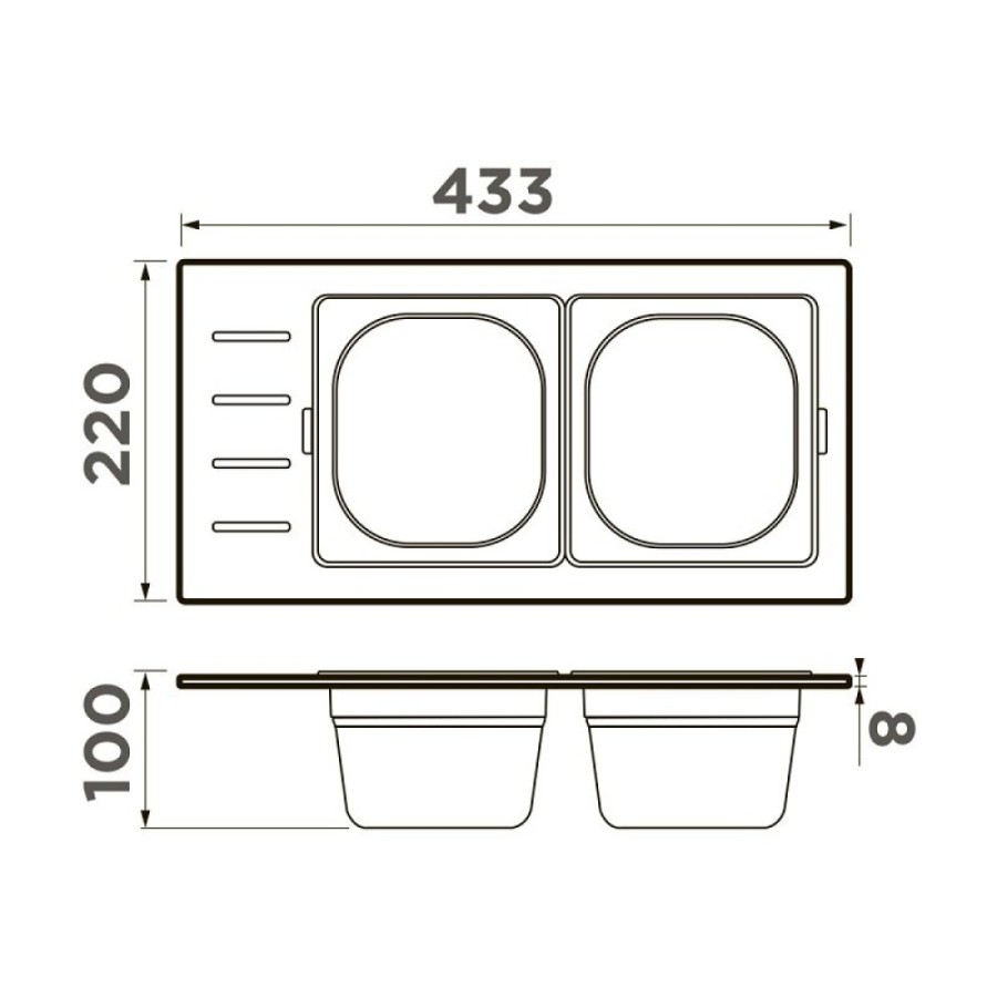 Коландер Omoikiri DC-02-2 4999076, цвет графит