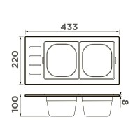 Коландер Omoikiri DC-02-2 4999077, цвет светлое золото