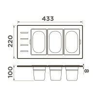 Коландер Omoikiri DC-02-3 4999079, цвет графит
