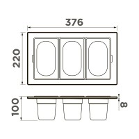 Коландер Omoikiri DC-04-3 4999088, цвет графит