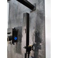 Душевая система Allen Brau Infinity 5.21016-31 термостатическая, верхний и ручной душ, черный матовый