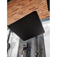 Душевая система Allen Brau Infinity 5.21016-31 термостатическая, верхний и ручной душ, черный матовый