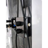 Душевая система Allen Brau Infinity 5.21016-31 термостатическая, верхний и ручной душ, черный матовый