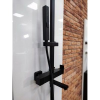 Душевая система Allen Brau Infinity 5.21029-31, верхний и ручной душ, излив, черный матовый