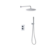 Душевая система Allen Brau Priority 5.31013-00 термостатическая, верхний и ручной душ, хром