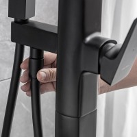 Смеситель Allen Brau Infinity 5.21009-31 для ванны и душа, напольный, черный матовый