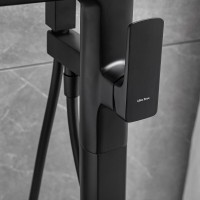 Смеситель Allen Brau Infinity 5.21009-31 для ванны и душа, напольный, черный матовый