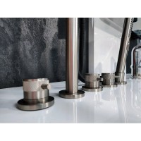 Смеситель Allen Brau Priority 5.31007-BN для ванны и душа, на борт ванны, никель брашированный
