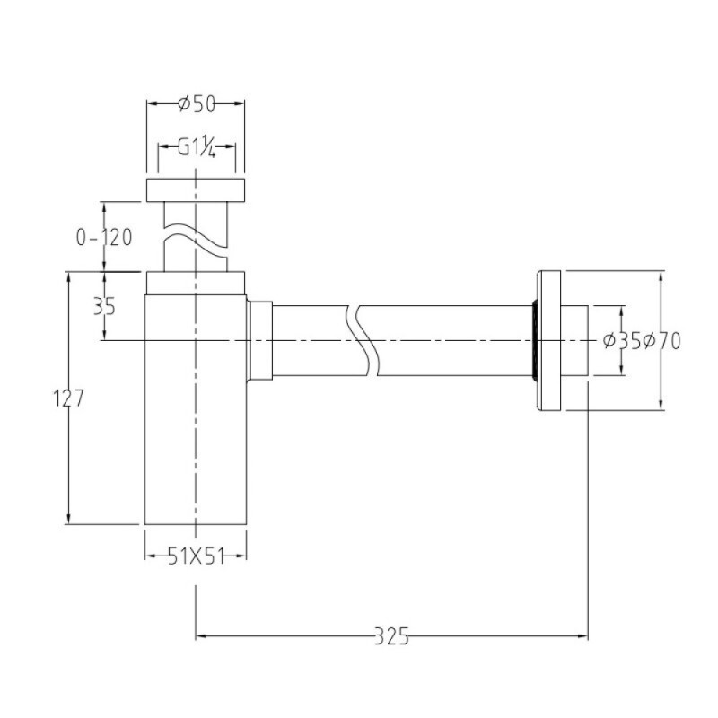 Сифон Allen Brau Infinity 5.21027-31 Square, черный матовый
