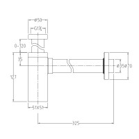 Сифон Allen Brau Infinity 5.21027-31 Square, черный матовый