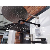 Верхний душ Allen Brau Priority 5.31017-31, Slim круглый, 25 х 25 см, нержавеющая сталь, черный матовый