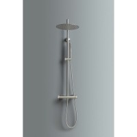 Душевая система Allen Brau Fantasy 5.11001-BN, термостатическая, верхний и ручной душ, никель брашированный