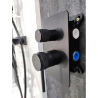 Смеситель Allen Brau Priority 5.31A11-31 для ванны и душа, на 3 потребителя, черный матовый