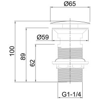 Донный клапан Allen Brau Priority, 5.31024-MG, без перелива, графит браш