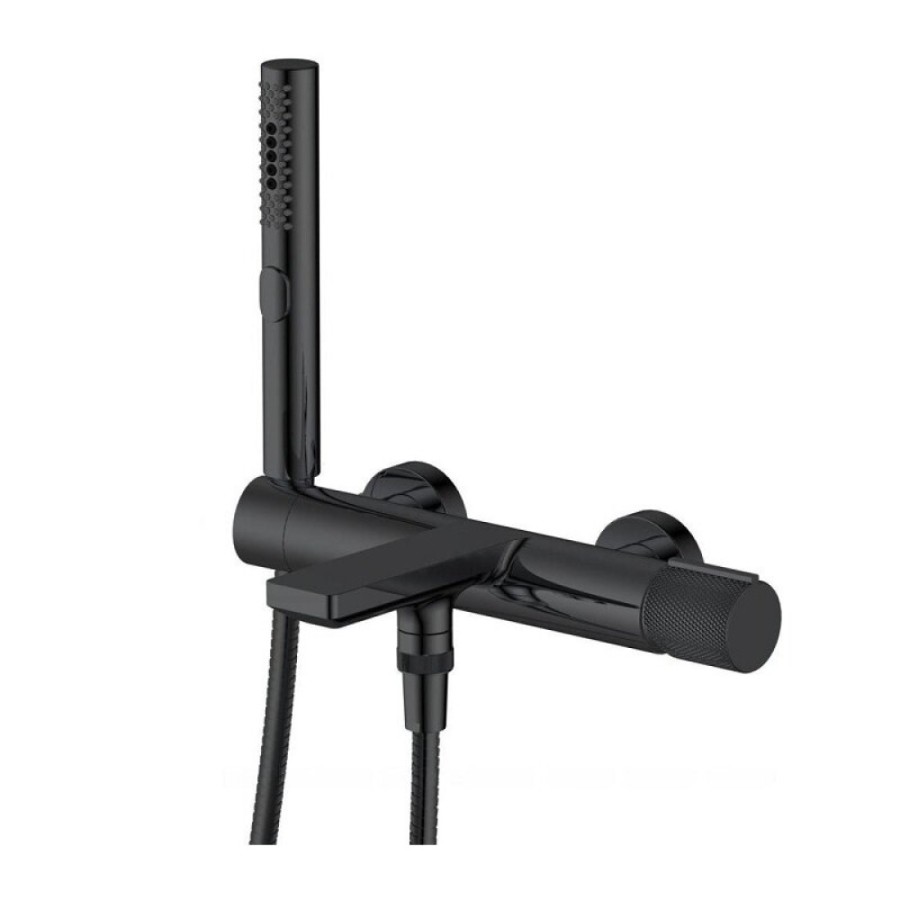 Смеситель Allen Brau Liberty 5.33006-31 для ванны и душа, с душевым гарнитуром, цвет черный матовый