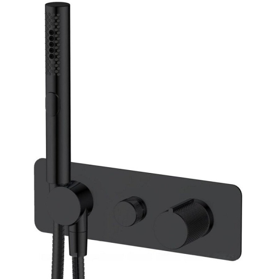 Смеситель Allen Brau Liberty 5.33009-31 для ванны и душа, с душевым гарнитуром, цвет черный матовый